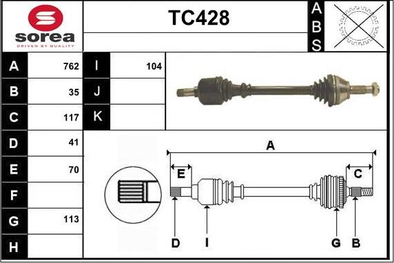 Sera TC428 - Albero motore / Semiasse autozon.pro