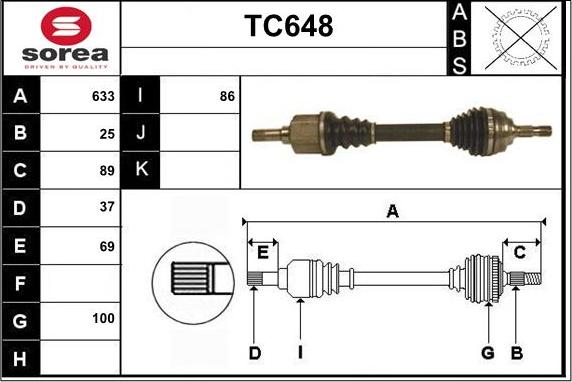 Sera TC648 - Albero motore / Semiasse autozon.pro