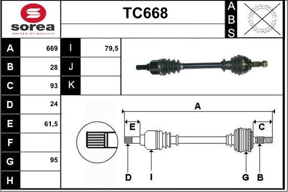 Sera TC668 - Albero motore / Semiasse autozon.pro