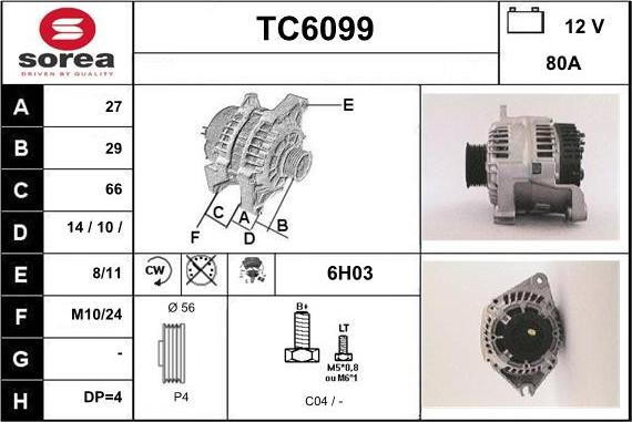 Sera TC6099 - Alternatore autozon.pro