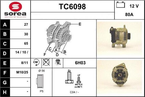 Sera TC6098 - Alternatore autozon.pro