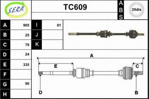 Sera TC609 - Albero motore / Semiasse autozon.pro