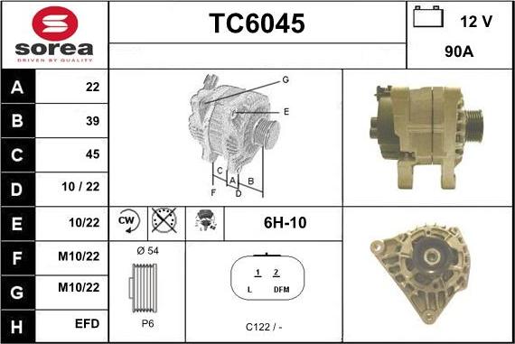 Sera TC6045 - Alternatore autozon.pro