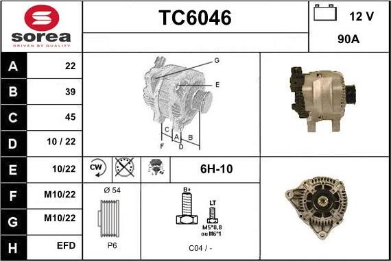 Sera TC6046 - Alternatore autozon.pro