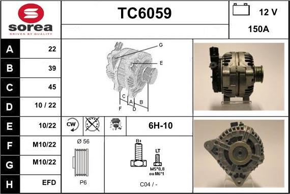 Sera TC6059 - Alternatore autozon.pro