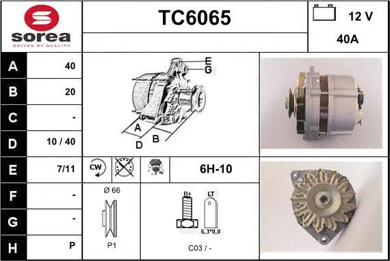 Sera TC6065 - Alternatore autozon.pro