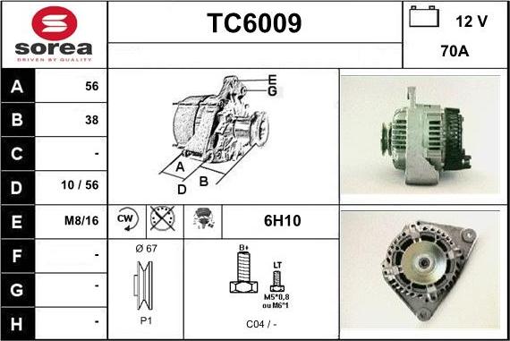 Sera TC6009 - Alternatore autozon.pro