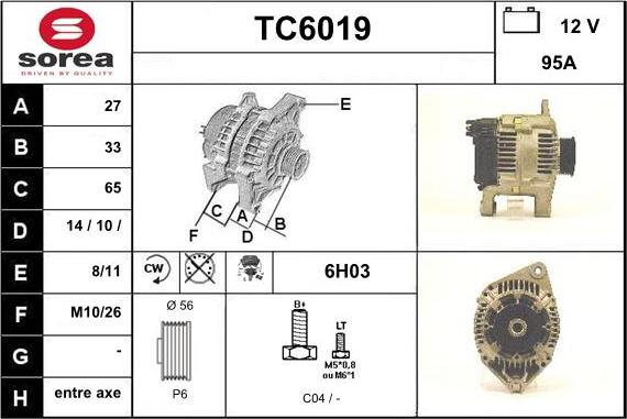 Sera TC6019 - Alternatore autozon.pro