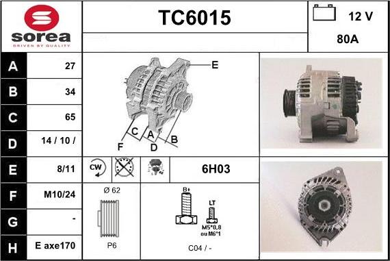 Sera TC6015 - Alternatore autozon.pro