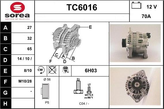 Sera TC6016 - Alternatore autozon.pro