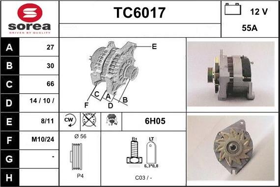 Sera TC6017 - Alternatore autozon.pro