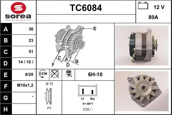 Sera TC6084 - Alternatore autozon.pro