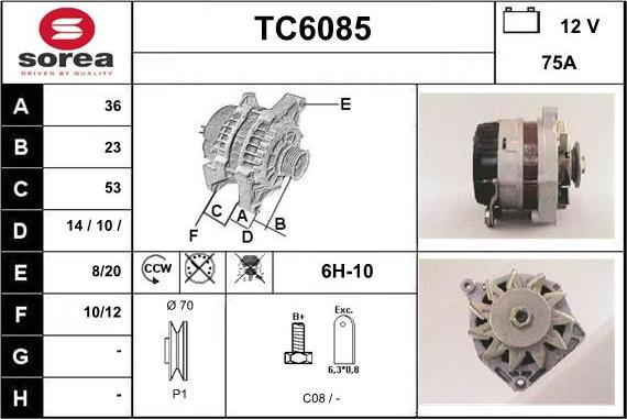 Sera TC6085 - Alternatore autozon.pro