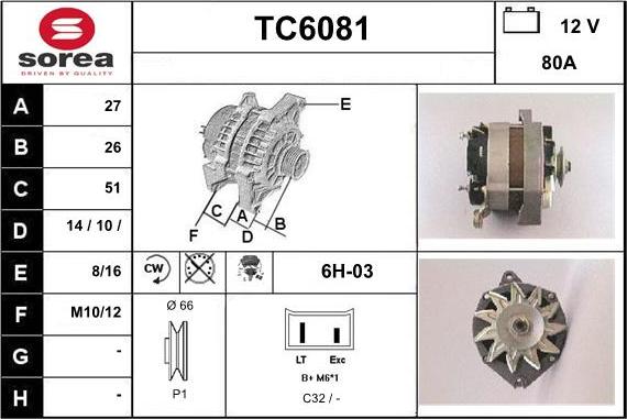 Sera TC6081 - Alternatore autozon.pro