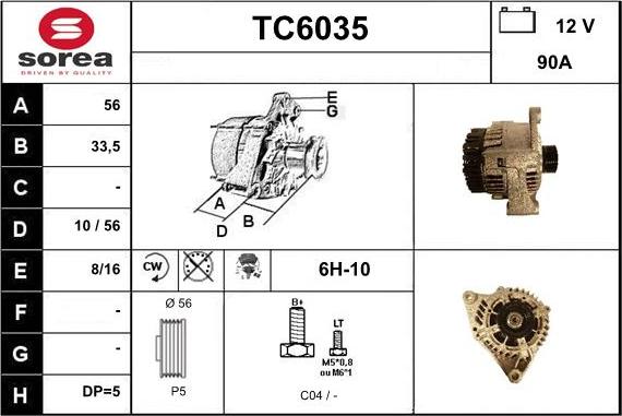 Sera TC6035 - Alternatore autozon.pro