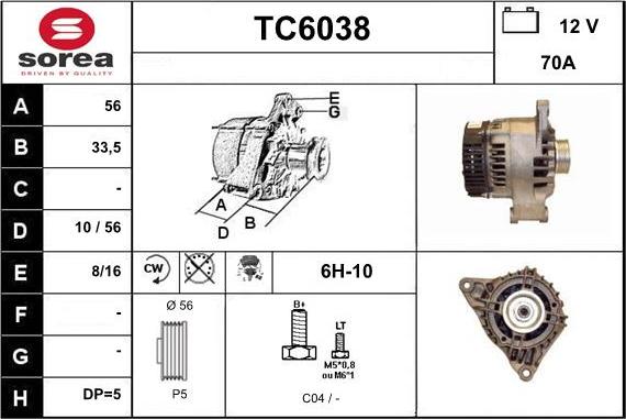 Sera TC6038 - Alternatore autozon.pro