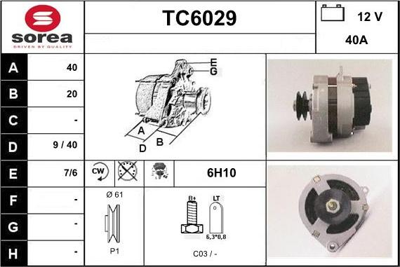 Sera TC6029 - Alternatore autozon.pro