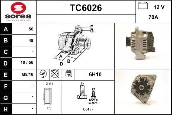 Sera TC6026 - Alternatore autozon.pro