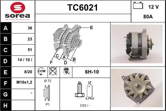 Sera TC6021 - Alternatore autozon.pro