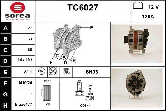 Sera TC6027 - Alternatore autozon.pro