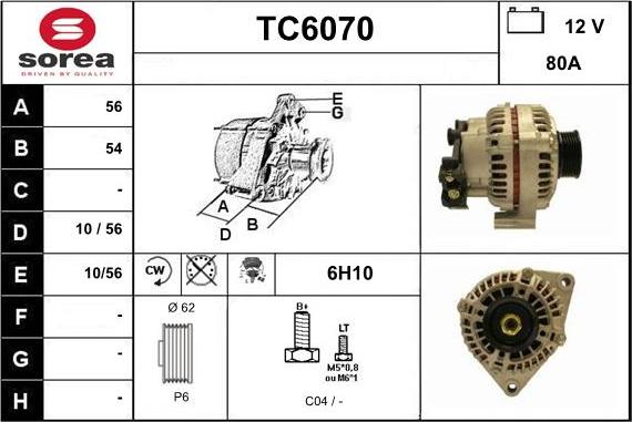 Sera TC6070 - Alternatore autozon.pro