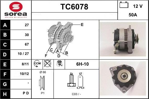 Sera TC6078 - Alternatore autozon.pro