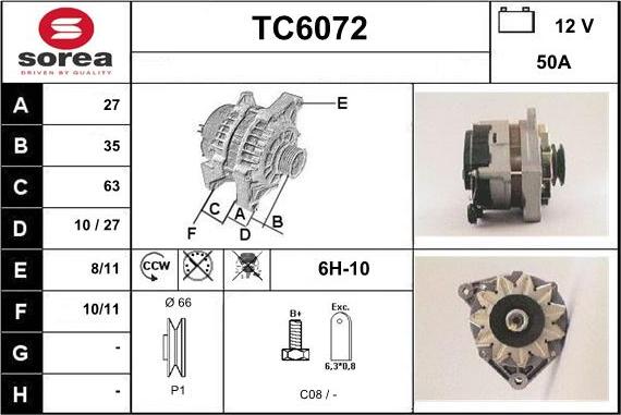 Sera TC6072 - Alternatore autozon.pro