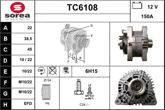 Sera TC6108 - Alternatore autozon.pro