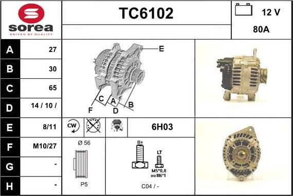 Sera TC6102 - Alternatore autozon.pro