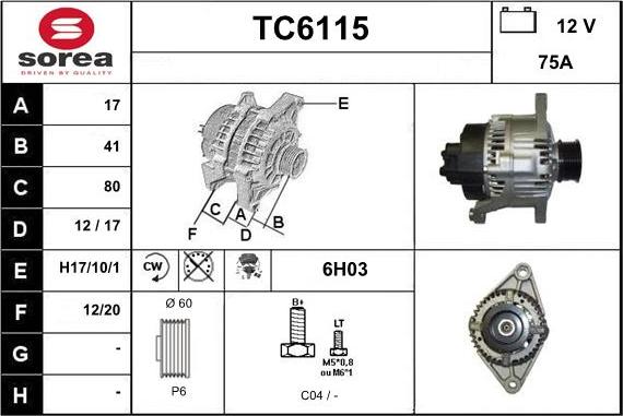 Sera TC6115 - Alternatore autozon.pro