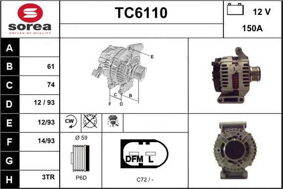 Sera TC6110 - Alternatore autozon.pro