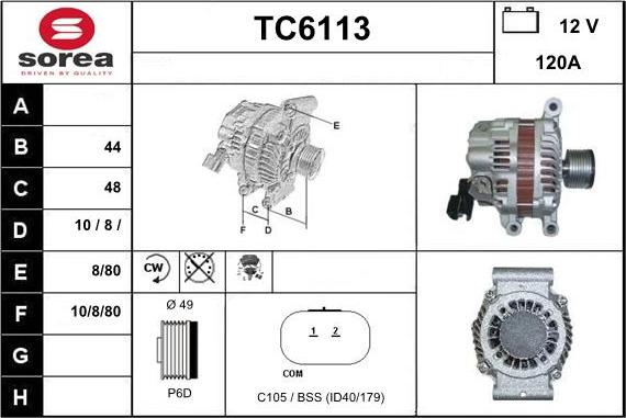 Sera TC6113 - Alternatore autozon.pro