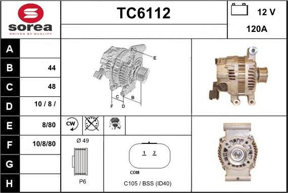 Sera TC6112 - Alternatore autozon.pro