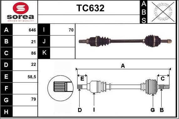 Sera TC632 - Albero motore / Semiasse autozon.pro