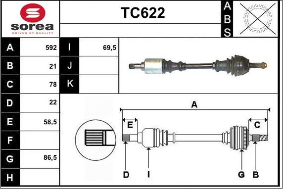 Sera TC622 - Albero motore / Semiasse autozon.pro