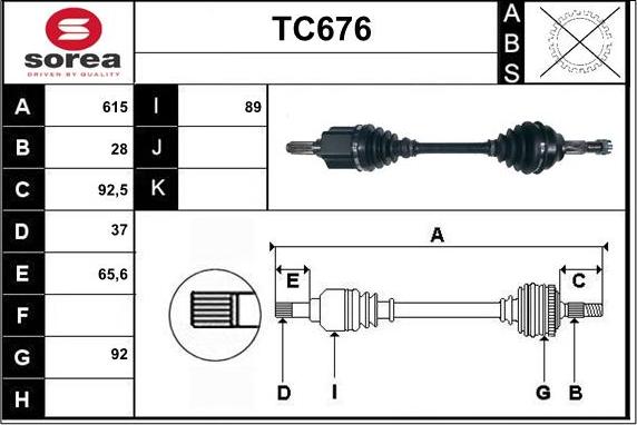 Sera TC676 - Albero motore / Semiasse autozon.pro