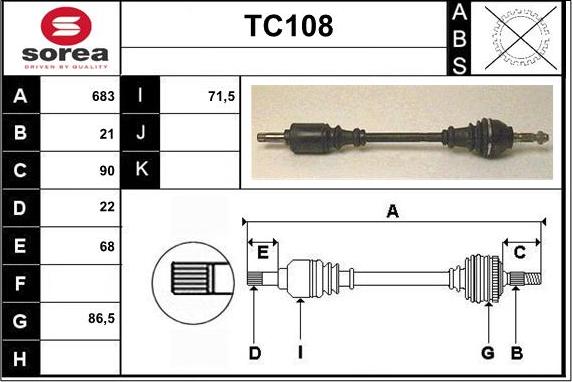 Sera TC108 - Albero motore / Semiasse autozon.pro