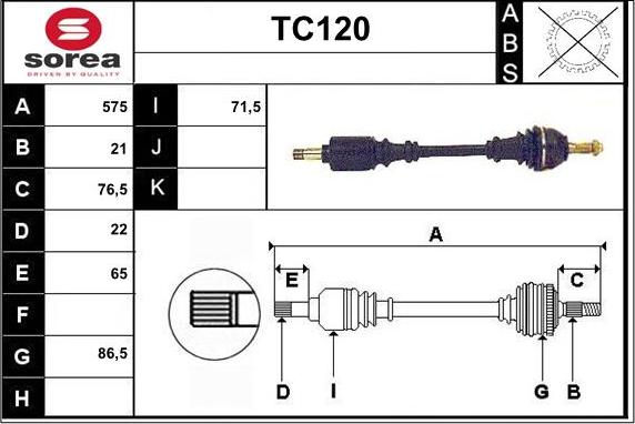 Sera TC120 - Albero motore / Semiasse autozon.pro