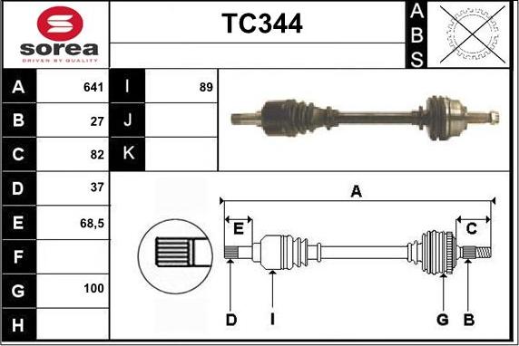 Sera TC344 - Albero motore / Semiasse autozon.pro