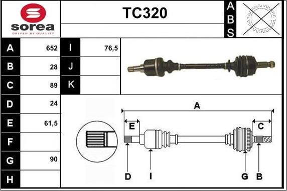 Sera TC320 - Albero motore / Semiasse autozon.pro