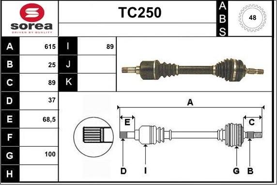 Sera TC250 - Albero motore / Semiasse autozon.pro