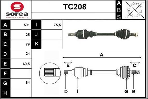 Sera TC208 - Albero motore / Semiasse autozon.pro