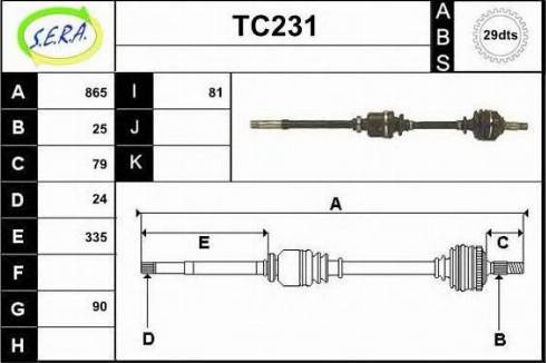 Sera TC231 - Albero motore / Semiasse autozon.pro