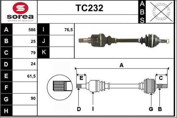 Sera TC232 - Albero motore / Semiasse autozon.pro