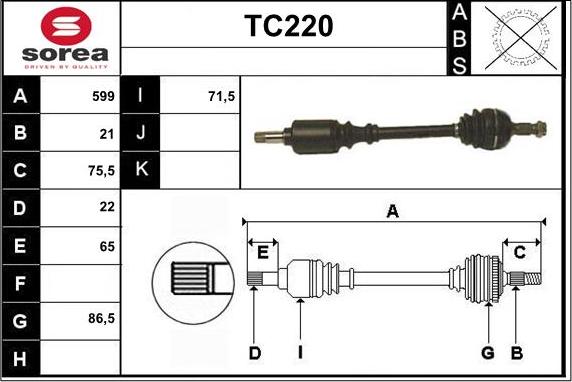 Sera TC220 - Albero motore / Semiasse autozon.pro