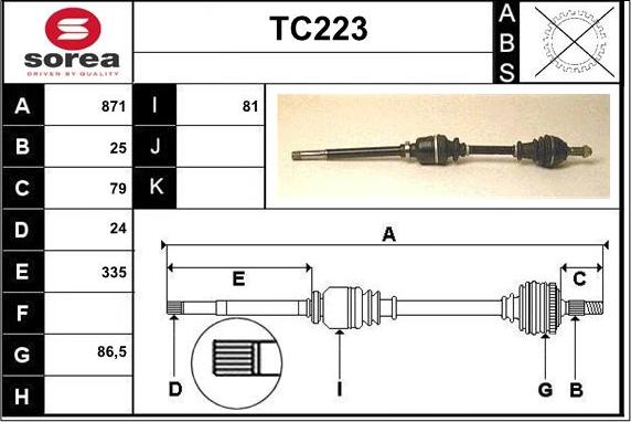 Sera TC223 - Albero motore / Semiasse autozon.pro