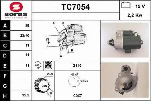 Sera TC7054 - Motorino d'avviamento autozon.pro