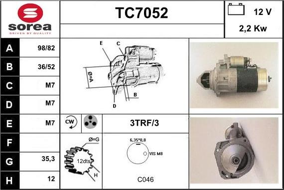 Sera TC7052 - Motorino d'avviamento autozon.pro