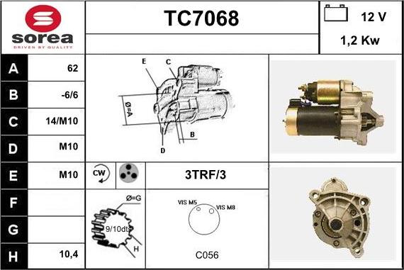 Sera TC7068 - Motorino d'avviamento autozon.pro