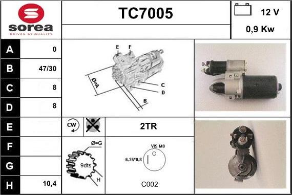 Sera TC7005 - Motorino d'avviamento autozon.pro